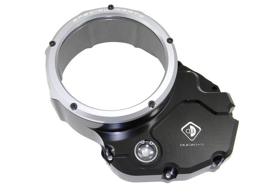 Ducabike Clear Clutch Cover Blk/Sil Ducati Diavel Hypermotard 796 SF 848