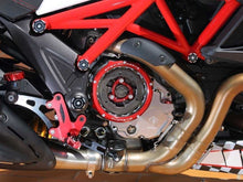 Load image into Gallery viewer, Ducabike Clear Clutch Cover Sil/Red Ducati Multistrada 1200 Monster 696 796 1100