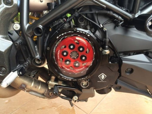 Ducabike Clear Clutch Cover Blk/Blk Ducati Diavel Hypermotard 796 SF 848