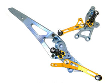 Load image into Gallery viewer, Ducabike Billet Adjustable Rearsets Rider Gold Ducati Hypermotard SP 821 Strada
