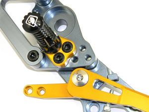 Ducabike Billet Adjustable Rearsets Rider Gold Ducati Hypermotard SP 821 Strada