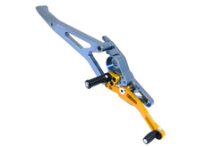 Load image into Gallery viewer, Ducabike Billet Adjustable Rearsets Rider Gold Ducati Hypermotard SP 821 Strada