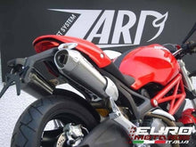 Load image into Gallery viewer, Ducati Monster 696 796 1100 Zard Exhaust Dual Slipon Conical Mufflers +2.5HP