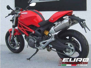 Ducati Monster 696 796 1100 Zard Exhaust Dual Slipon Conical Mufflers +2.5HP