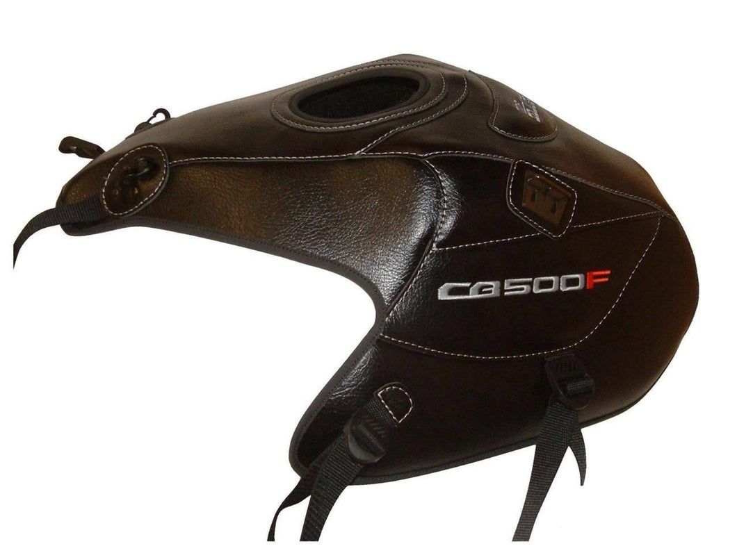 Honda CB500F 2013-2015 Top Sellerie Gas Tank Cover Bra 6113 Black/Silver