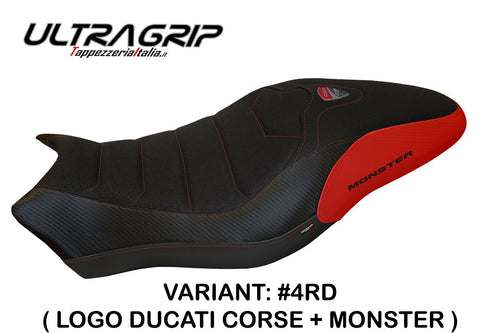 Ducati Monster 797 2017-2019 Tappezzeria Italia Piombino-3 Seat Cover Ultra-Grip