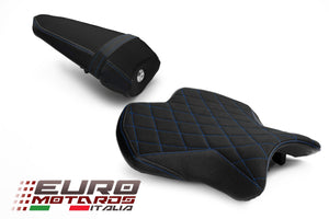 Luimoto Diamond Suede Tec-Grip Seat Cover Set Rider & Back For Yamaha R6 17-18