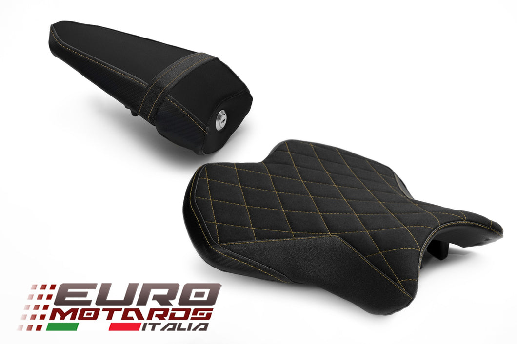 Luimoto Diamond Suede Tec-Grip Seat Cover Set Rider & Back For Yamaha R6 17-18