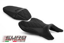 Load image into Gallery viewer, Luimoto Suede Tec-Grip Diamond Seat Covers Set Front Rear Yamaha MT-07 2018-2023