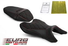 Load image into Gallery viewer, Luimoto Suede Tec-Grip Diamond Seat Covers Set Front Rear Yamaha MT-07 2018-2023