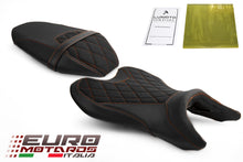 Load image into Gallery viewer, Luimoto Suede Tec-Grip Diamond Seat Covers Set Front Rear Yamaha MT-07 2018-2023