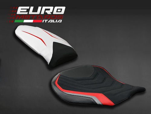 Luimoto Veloce Suede Tec-Grip Seat Covers Front & Rear For MV Agusta F4 2010-18