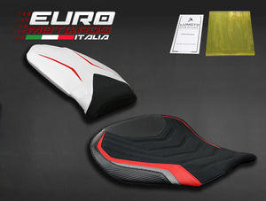 Luimoto Veloce Suede Tec-Grip Seat Covers Front & Rear For MV Agusta F4 2010-18