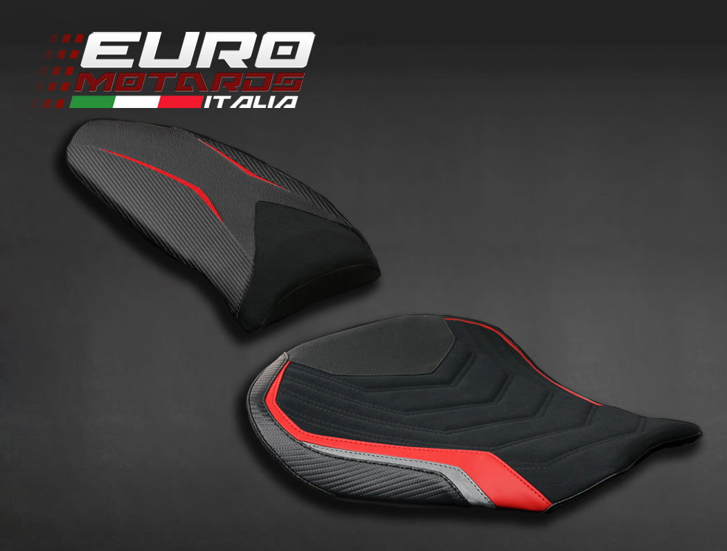 Luimoto Veloce Suede Tec-Grip Seat Covers Front & Rear For MV Agusta F4 2010-18