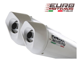 Aprilia Dorsoduro 900 2017-2018 GPR Exhaust Dual SlipOn Silencers Albus White