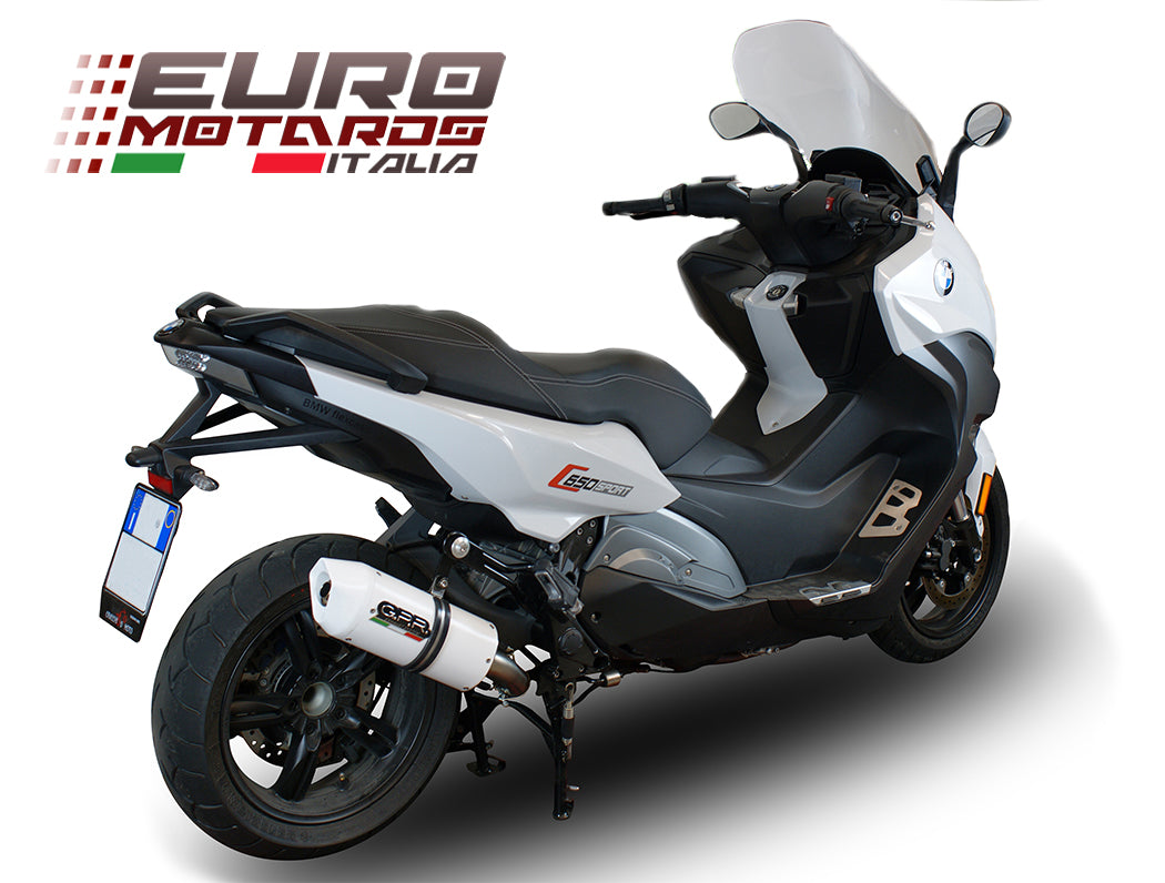 BMW C 650 Sport 2016-2018 GPR Exhaust Slip-On Silencer Albus White Road Legal