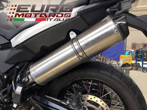BMW F800 GS 2008-2017 Silmotor Exhaust Slip-On Oval Silencer Carbon Cap New