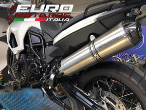 BMW F800 GS 2008-2017 Silmotor Exhaust Slip-On Oval Silencer Carbon Cap New