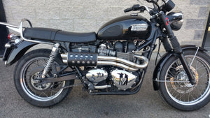 MassMoto Exhaust Full System 2in1 Sawn-Off Triumph Bonneville / T100 / Thruxton
