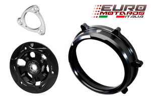 CNC Racing BLK Clutch Cover+Spring Retainer+Pressure Plate For Ducati Panigale