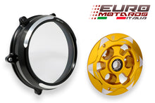 Load image into Gallery viewer, CNC Racing Clear Clutch Cover + Pressure Plate Bicolor For Ducati Panigale V4 /S