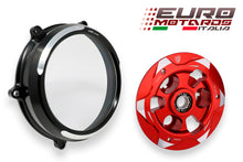 Load image into Gallery viewer, CNC Racing Clear Clutch Cover + Pressure Plate Bicolor For Ducati Panigale V4 /S