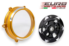 Load image into Gallery viewer, CNC Racing Clear Clutch Cover + Pressure Plate Bicolor For Ducati Panigale V4 /S