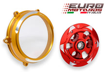 Load image into Gallery viewer, CNC Racing Clear Clutch Cover + Pressure Plate Bicolor For Ducati Panigale V4 /S