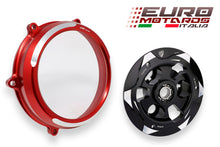 Load image into Gallery viewer, CNC Racing Clear Clutch Cover + Pressure Plate Bicolor For Ducati Panigale V4 /S