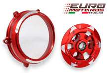 Load image into Gallery viewer, CNC Racing Clear Clutch Cover + Pressure Plate Bicolor For Ducati Panigale V4 /S