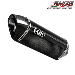 BMW F800R 2009-2014 Exan Exhaust Silencer OVAL X-BLACK Titanium/Carbon New