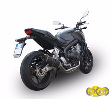 Load image into Gallery viewer, Honda CB650F CB 650 F Exan Exhaust Full System 4to1 OVAL X-BLACK Silencer New