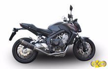 Load image into Gallery viewer, Honda CB650F CB 650 F Exan Exhaust Full System 4to1 OVAL X-BLACK Silencer New