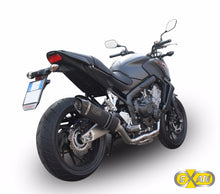 Load image into Gallery viewer, Honda CB650F CB 650 F Exan Exhaust Full System 4to1 OVAL X-BLACK Silencer New