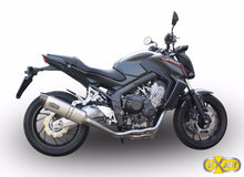 Load image into Gallery viewer, Honda CB650F CB 650 F Exan Exhaust Full System 4to1 OVAL X-BLACK Silencer New