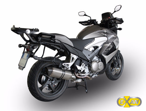Honda Crossrunner VFR800X 2011-14 Exan Exhaust Silencer X-BLACK Titanium/Carbon
