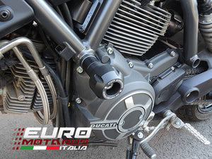 Ducati Scrambler 800 2015-2023 RD Moto Crash Frame Sliders Protectors Black