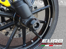 Load image into Gallery viewer, Ducati Scrambler 800 2014-16 RD Moto Front Axle Protection Sliders Blck D13PVN-K