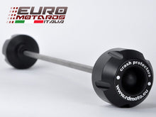 Load image into Gallery viewer, Ducati Scrambler 800 2014-16 RD Moto Front Axle Protection Sliders Blck D13PVN-K