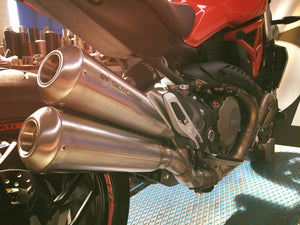 Ducati Monster 1200 Silmotor Exhaust Slipon Muffler Silencer Double Megaphone