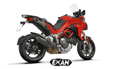 Ducati Multistrada 1200 17-18 Exan Exhaust Silencer OVAL X-BLACK Titanium/Carbon