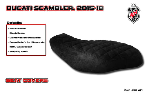 Ducati Scrambler 2015-2018 JN-Europe Seat Cover Diamond Suede New JNM471