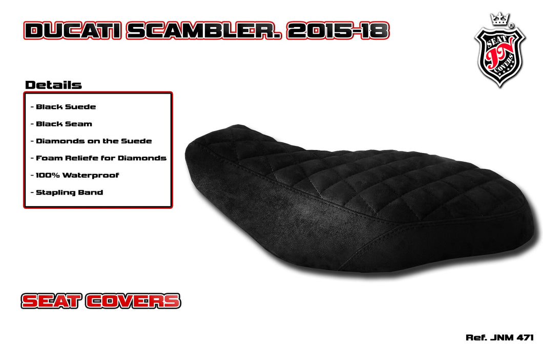 Ducati Scrambler 2015-2018 JN-Europe Seat Cover Diamond Suede New JNM471