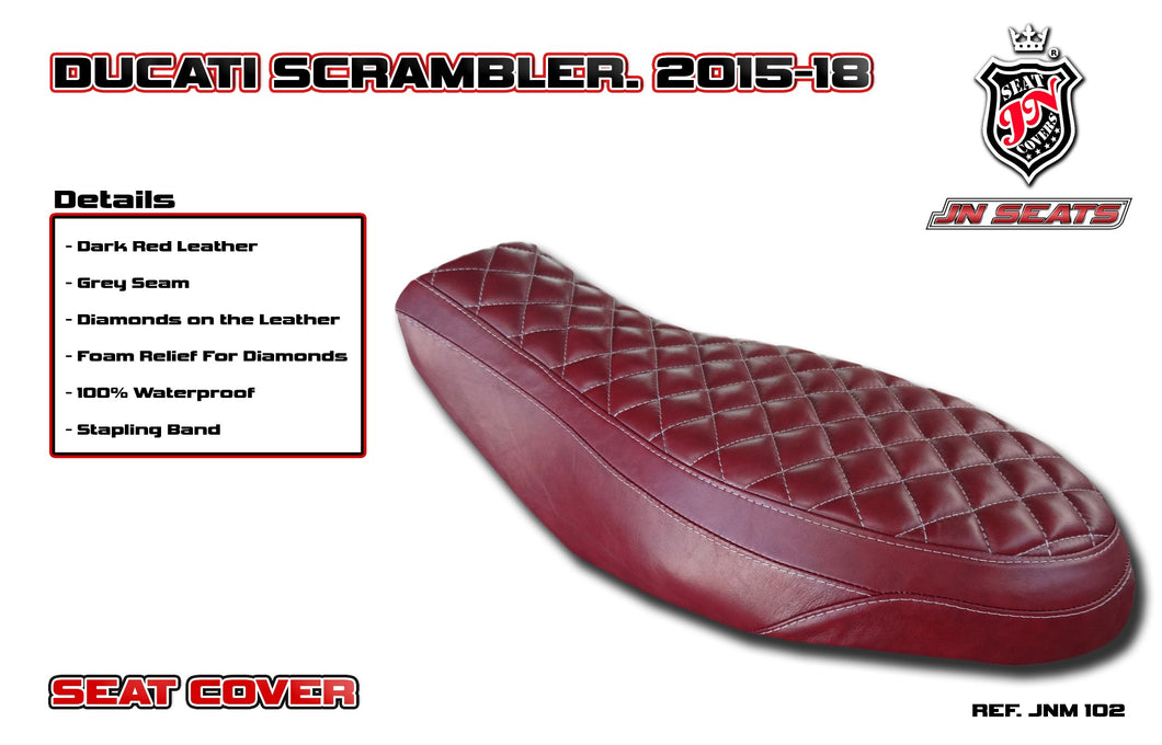 Ducati Scrambler 2015-2018 JN-Europe Seat Cover Anti-Slip Diamond Quilt JNM102