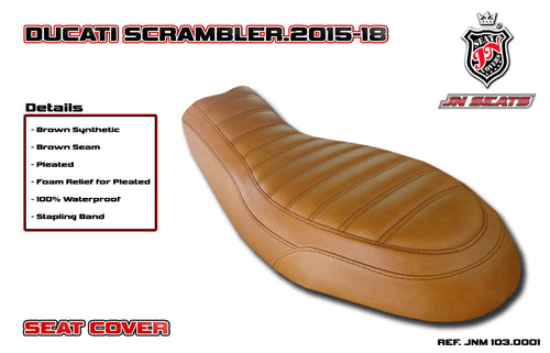 Ducati Scrambler 2015-2018 JN-Europe Seat Cover Anti-Slip Pleated JNM103.001