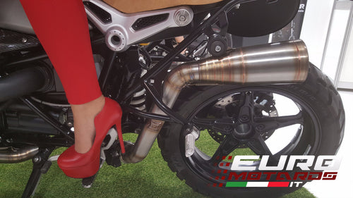 BMW R Nine T Scrambler 2016-17 Silmotor Exhaust Full System High Mount Silencer