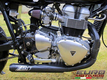 Load image into Gallery viewer, Triumph Bonneville 2005-2006 New Zard Exhaust Full System Cross Version Black