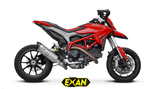 Ducati Hypermotard 821 Exan Exhaust Silencer OVAL X-BLACK Titanium/Carbon New