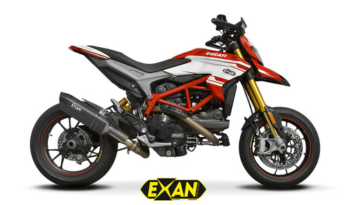 Ducati Hypermotard 939 17-18 Exan Exhaust Silencer OVAL X-BLACK Titanium/Carbon