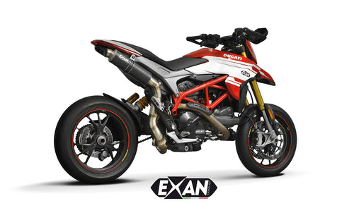 Ducati Hypermotard 939 17-18 High Mount Exan Exhaust Silencer X-GP Carbon/Titan